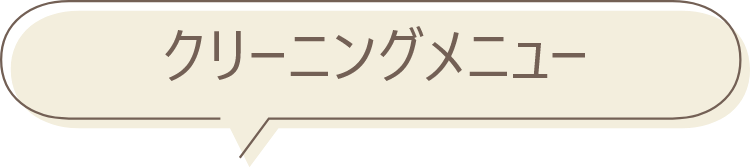 クリーニングメニュー